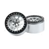 LAFEINA Metal 2.2" Beadlock Wheel Alloy Rim for 1:10 RC Crawler Car SCX10 RR10 90048 TRX4 TRX6 (Silver) view 4