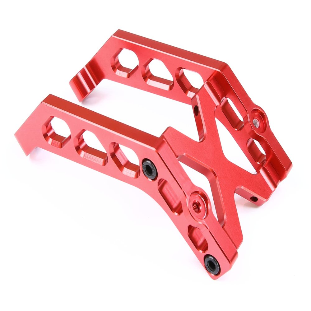 GTBRacing CNC Aluminum Wing Mount Set for 1/8 RC Car TLR Losi 8ight-XE 4WD Racing Upgrade Parts (Red)