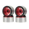 LAFEINA Metal 2.2" Beadlock Wheel Alloy Rim for 1:10 RC Crawler Car SCX10 RR10 90048 TRX4 TRX6 (Red) view 1