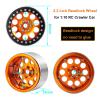 LAFEINA Metal 2.2" Beadlock Wheel Alloy Rim for 1:10 RC Crawler Car SCX10 RR10 90048 TRX4 TRX6 (Red) view 2
