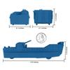 BMC Classic Marx Landing Craft - 4pc Blue Plastic Army Men Boat Vehicles view 2