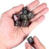 mookaitedecor 7 PCS Ruby in Fuchsite Crystal Polyhedral DND Dice Set, Polished Tumbled Stones Dices for RPG MTG Table Games Home Decoration view 2