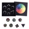mookaitedecor 7 PCS Ruby in Fuchsite Crystal Polyhedral DND Dice Set, Polished Tumbled Stones Dices for RPG MTG Table Games Home Decoration view 3