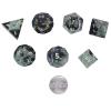 rockcloud Kambaba Jasper DND Polyhedral Dice Set of 7, Healing Crystal Stone Hand-Made Dices with Dice Box for RPG MTG Table Games Home Office Decor view 2