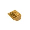 Eske Kouri Gobricks GDS-599 Building Block(No.3660) ROOF Tile 2X2/45 INV. - 2x2 45 Reverse Slope (297 Pear Gold(035),20 PCS) view 1
