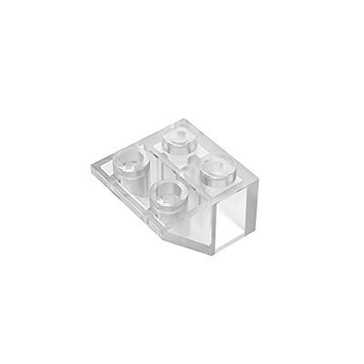 Eske Kouri Gobricks GDS-599 Building Block(No.3660) ROOF Tile 2X2/45 INV. - 2x2 45 Reverse Slope (40 Trans-Clear(180),20 PCS)