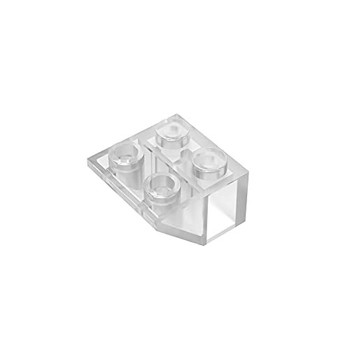 Eske Kouri Gobricks GDS-599 Building Block(No.3660) ROOF Tile 2X2/45 INV. - 2x2 45 Reverse Slope (40 Trans-Clear(180),20 PCS)