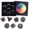 mookaitedecor 7 PCS Africa Bloodstone Crystal Polyhedral DND Dice Set, Polished Tumbled Stones Dices for RPG MTG Table Games Home Decoration view 3
