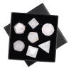 mookaitedecor 7 PCS Rock Quartz Crystal Polyhedral DND Dice Set, Polished Tumbled Stones Dices for RPG MTG Table Games Home Decoration view 1
