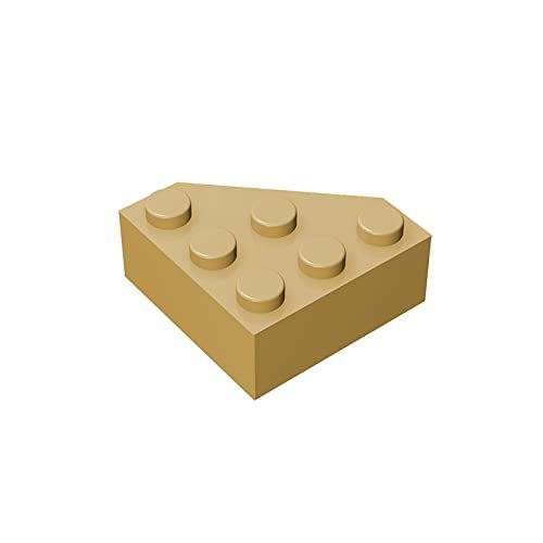 Eske Kouri Gobricks GDS-600 Building Block(No.30505) Crcles/iAngles Brick3x3 Wedge Brick Cut Corner Brick (5 Tan(031),20 PCS)