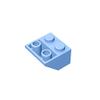 Eske Kouri Gobricks GDS-599 Building Block(No.3660) ROOF Tile 2X2/45 INV. - 2x2 45 Reverse Slope (212 Bright Light Blue(053),600 PCS) view 1