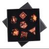 mookaitedecor 7 PCS Red Tiger's Eye Crystal Polyhedral DND Dice Set, Polished Tumbled Stones Dices for RPG MTG Table Games Home Decoration view 1