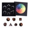 mookaitedecor 7 PCS Red Tiger's Eye Crystal Polyhedral DND Dice Set, Polished Tumbled Stones Dices for RPG MTG Table Games Home Decoration view 3
