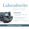 rockcloud Labradorite Stone DND Polyhedral Dice Set of 7, Healing Crystal Stone Hand-Made Dices with Dice Box for RPG MTG Table Games Home Office Decor view 2