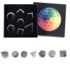 rockcloud Labradorite Stone DND Polyhedral Dice Set of 7, Healing Crystal Stone Hand-Made Dices with Dice Box for RPG MTG Table Games Home Office Decor view 4