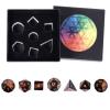 rockcloud Red Tiger's Eye DND Polyhedral Dice Set of 7, Healing Crystal Stone Hand-Made Dices with Dice Box for RPG MTG Table Games Home Office Decor view 3