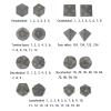 mookaitedecor 7 PCS Rose Quartz Crystal Polyhedral DND Dice Set, Polished Tumbled Stones Dices for RPG MTG Table Games Home Decoration view 4