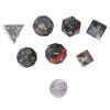 rockcloud Africa Bloodstone DND Polyhedral Dice Set of 7, Healing Crystal Stone Hand-Made Dices with Dice Box for RPG MTG Table Games Home Office Decor view 2