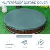 Outsunny Kids Outdoor Sandbox with Cover Garden Bed Sand Pit, Easy Assembly Children's Round Sandbox for Backyard, Brown, 48.5" x 48.5" x 8.75" view 3
