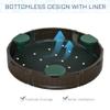 Outsunny Kids Outdoor Sandbox with Cover Garden Bed Sand Pit, Easy Assembly Children's Round Sandbox for Backyard, Brown, 48.5" x 48.5" x 8.75" view 4