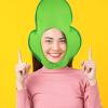 LUOZZY Avocado Plush Hat - Funny Green Cartoon Cosplay Fruit Headwear Cap with Head Mask, Costume Accessory Photo Props view 4