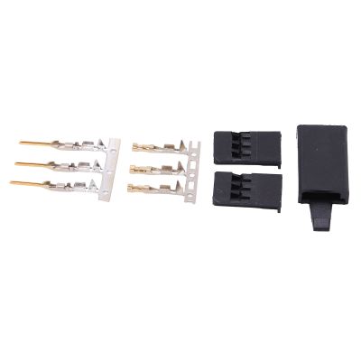 50Sets 3Pin Servo Plug Servo Cable Wire Connector Male Female Gold Plated Terminals Servo Connector for RC Cars Drones Robotics Projects