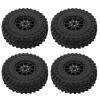 RC Car Tires Tyre Wheel, RC Car Tires Wheel Antislip Shock Absorption Wear Resistance Exquisite Workmanship for MN D90 D91 D96 D99 for WPL B14 B24 C14 C24(R789BL Black) view 1