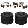 RC Car Tires Tyre Wheel, RC Car Tires Wheel Antislip Shock Absorption Wear Resistance Exquisite Workmanship for MN D90 D91 D96 D99 for WPL B14 B24 C14 C24(R789BL Black) view 2