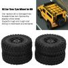 RC Car Tires Tyre Wheel, RC Car Tires Wheel Antislip Shock Absorption Wear Resistance Exquisite Workmanship for MN D90 D91 D96 D99 for WPL B14 B24 C14 C24(R789BL Black) view 4