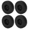 Jazar RC Car Tires Tyre Wheel, RC Car Tires Wheel Antislip Shock Absorption Wear Resistance Exquisite Workmanship for MN D90 D91 D96 D99 for WPL B14 B24 C14 C24(R789S Silver) view 1