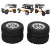 Jazar RC Car Tires Tyre Wheel, RC Car Tires Wheel Antislip Shock Absorption Wear Resistance Exquisite Workmanship for MN D90 D91 D96 D99 for WPL B14 B24 C14 C24(R789S Silver) view 2