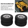 Jazar RC Car Tires Tyre Wheel, RC Car Tires Wheel Antislip Shock Absorption Wear Resistance Exquisite Workmanship for MN D90 D91 D96 D99 for WPL B14 B24 C14 C24(R789S Silver) view 3