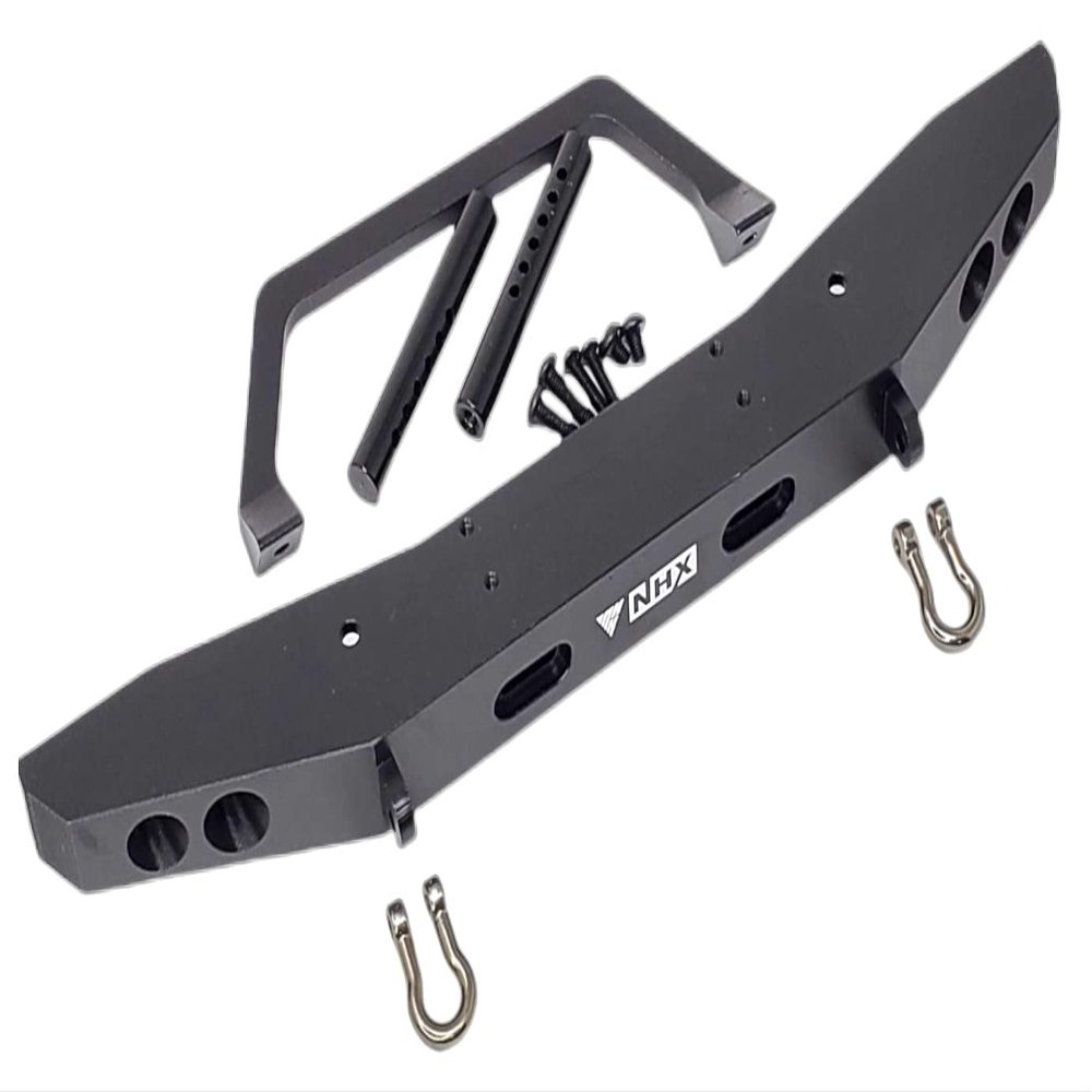 NHX RC Alum Front Bumper w/Mount & Shackles : Everest Gen7 Sport/Pro Black