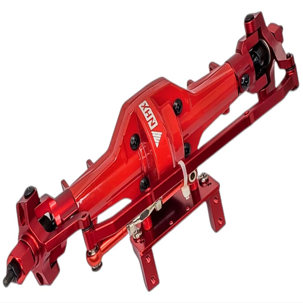 NHX RC Complete Aluminum Front Axle with Gears : Everest Gen7 Sport/Pro Red