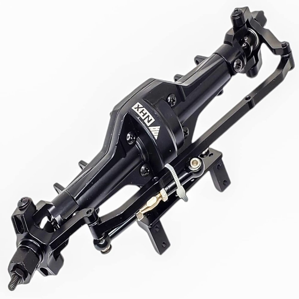 NHX RC Complete Aluminum Front Axle with Gears : Everest Gen7 Sport/Pro Black
