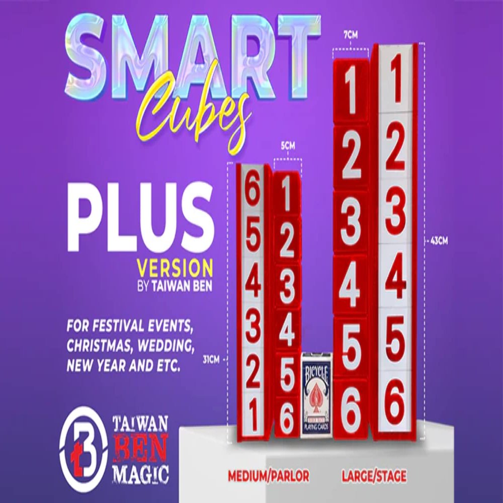 Smart Cubes Plus RED (Large/Stage) by Taiwan Ben - Trick