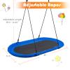 ARLIME 60 Flying Saucer Tree Swing, Oval Outdoor Flying Swing with Hanging Straps, Hooks, 700lbs Weight Capacity, Waterproof Platform Swing for Playground, Backyard, Playroom (Blue) view 3