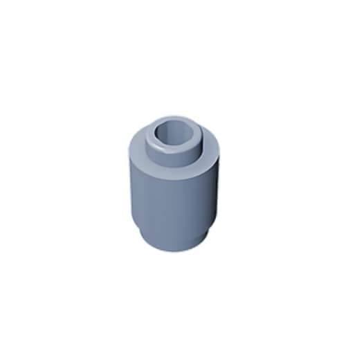 Eske Kouri Gobricks GDS-605 Building Block(No. 3062 30068 35390) Round Brick 1X1-1x1 Cylindrical Tiles (135 Sand Blue(054),100 PCS)