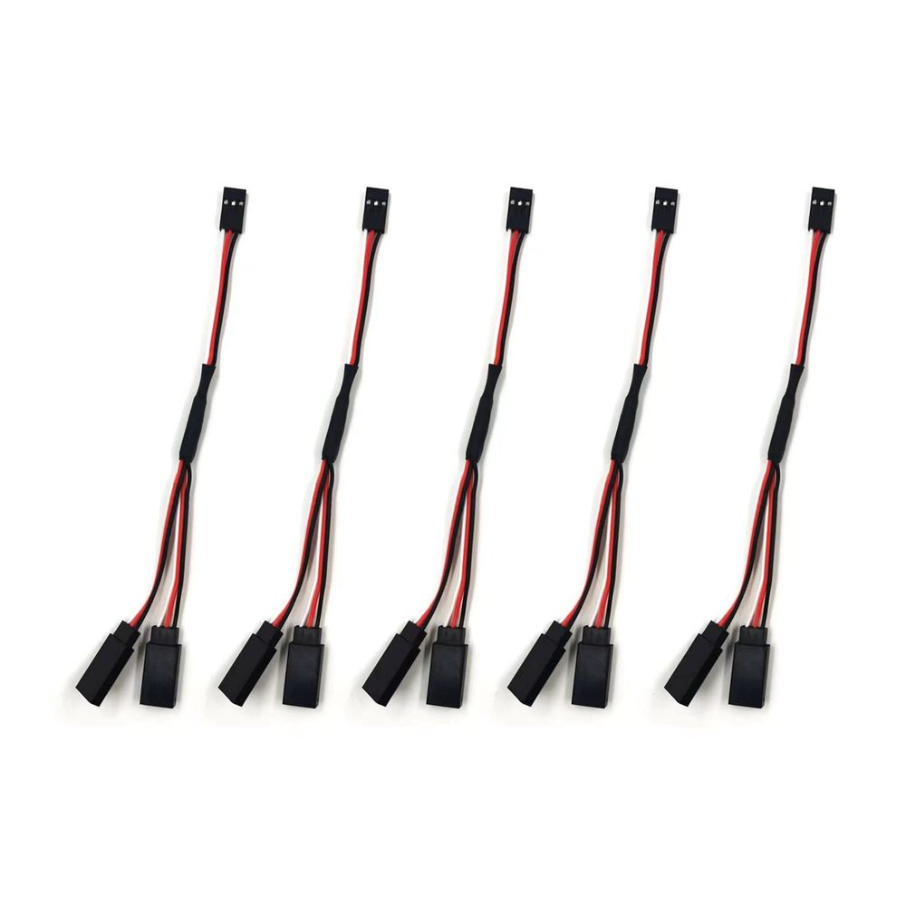 skrnrhrery Servo Y Adapter Cable, servo y Cable Male and Female Plug, 1 to 2 y servo Connector Cable for rc Plane and car servo y Connector 30 core Wire servo y Extension Cable(5Pcs15cm)