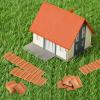 Charniol Miniature Roof Tiles Model Building Set Dollhouse Shingles Clay Roof Tiles for Model Fake Landscape Accessories for Crafts Project Shed DIY Kitchen Garden Diorama Roofing view 4
