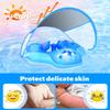 LAYCOL Baby Swimming Float Inflatable Baby Pool Float Ring with Sun Protection Canopy,add Tail no flip Over for Age of 3-36 Months view 2