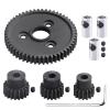 AllinRC 54T 0.8 32 Pitch Metal Steel 3956 Spur Gear with 15T 17T 19T Pinions Gear Sets Motor Gears for 1/10 Traxxas Slash 4x4 4WD/2WD VXL Rustler 2WD/4x4 Rally VXL Stampede 4x4 Summit E-REVO Parts view 1