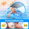 LAYCOL Baby Swimming Float Inflatable Baby Pool Float Ring with Sun Protection Canopy,add Tail no flip Over for Age of 3-36 Months view 2