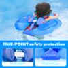 LAYCOL Baby Swimming Float Inflatable Baby Pool Float Ring with Sun Protection Canopy,add Tail no flip Over for Age of 3-36 Months view 4