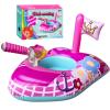 Inflatable Pool Floats Kids-Girls Pool Toys for Toddlers Ages 3-8, Kids Floats for Swimming Pool, Pink Princess Pool Floaties for Summer Water Toys view 1
