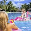 Inflatable Pool Floats Kids-Girls Pool Toys for Toddlers Ages 3-8, Kids Floats for Swimming Pool, Pink Princess Pool Floaties for Summer Water Toys view 3