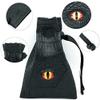 Foam Brain Games Black Leatherette Fire Demon Eye Dice Bag view 2