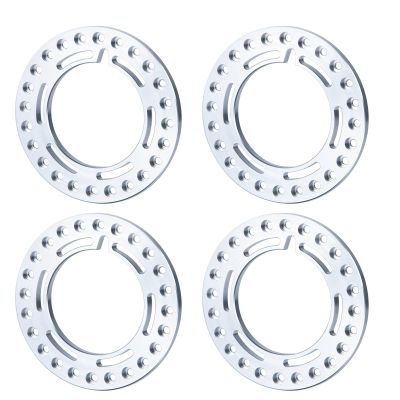 RC-Hub 4PCS Aluminum Alloy 1.9" Beadlock Rings Replacement for 1/10 Axial SCX10 90046 TRX4 RC Crawler Car (Silver)