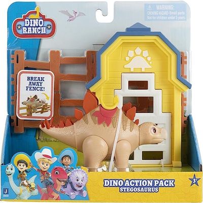 Giochi Preziosi Dino Ranch Brontosaurus Playset Action with Dinosaur, the Dinosaur Measures Approximately 10 cm and as seen on TV, for children aged 3 and up, DNA05400
