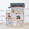 Lil' Jumbl Jumbl Kids Wooden Dollhouse, 17-Piece Accessories & Furniture are Included, with Balcony & Stairs, 3 Story Easy to Assemble Doll House Toy view 2